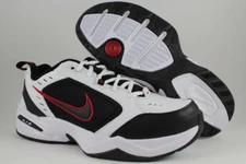 NIKE AIR MONARCH IV 4 EXTRA WIDE 4E EEEE WHITE/BLACK/RED CROSS TRAINER MEN SIZES