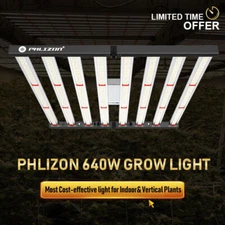 6500W LED Grow Light Full Spectrum 6x6ft Coverage Dimmable Indoor Hydroponic Veg