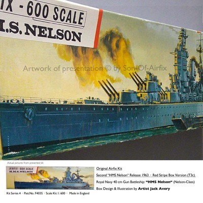 Original Airfix 1963 · Second ''HMS Nelson''  Kit Release · Scale 1:600