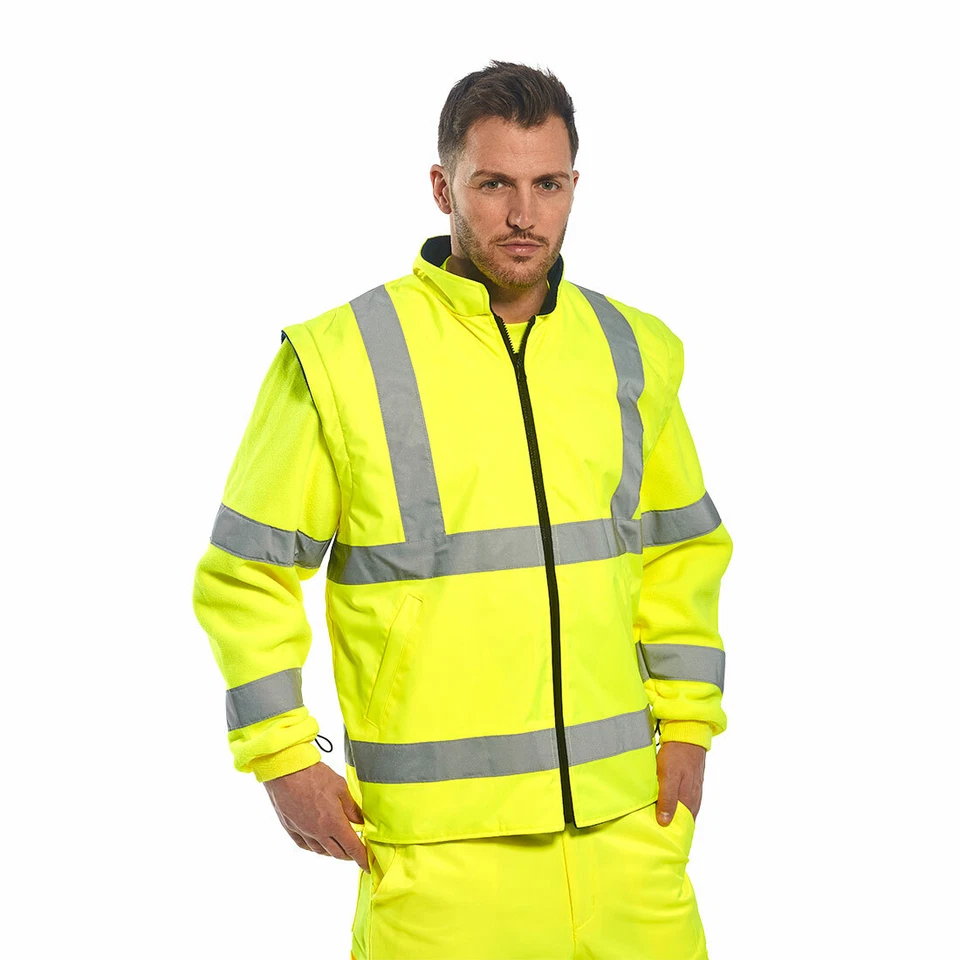 Portwest US768 Hi-Vis Reflective Executive 5-in-1 Waterproof Safety Jacket ANSI - Image 3 of 4