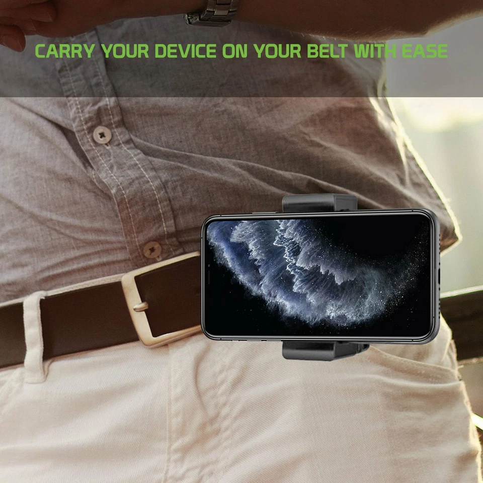 Cellet Universal Heavy Duty 360° Swivel Belt Clip Holder w/ Kickstand - Fits All - Image 3 of 4