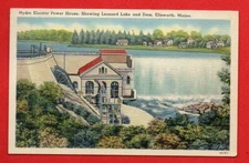 HYDRO ELECTRIC POWER HOUSE, MAINE VINTAGE PC. USED 696