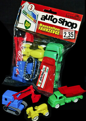 JEAN HÖFLER BP autoshop 3 KLON Baufahrzeuge MERCEDES LKW BAGGER PORSCHE 1970er