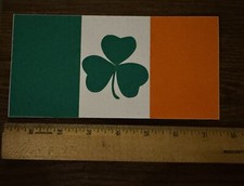 Irish Flag Shamrock - Ireland Green White Orange Decal Bumper Sticker