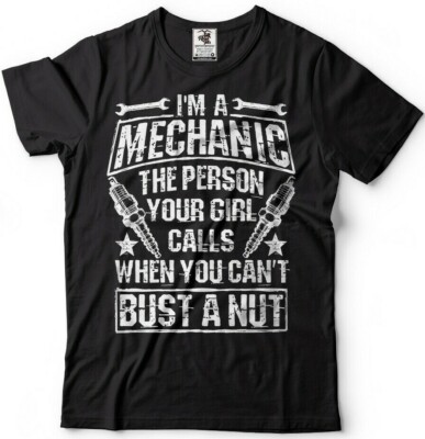 Mens Funny Mechanic Definition Shirt Bust A Nut Mechanic t shirt Mechanic  Gifts
