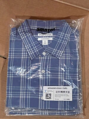 Amazon Essentials Men's Regular-Fit Short-Sleeve Poplin Shirt Shirts for men  ! | eBay
