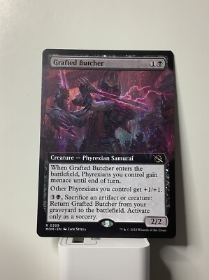 Grafted Butcher MOM 359 Extended Art MTG Phyrexian Lord