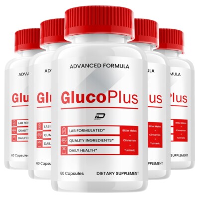 (5 Pack) GlucoPlus Capsules   Gluco Plus All Natural Glycogen Support