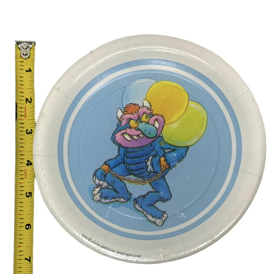 American Greetings My Pet Monster 7” Dessert Paper Plates Birthday Party Vintage - Image 4 of 4