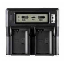 Newell DC-LCD Dual Charger For Canon LP-E6 Batteries 