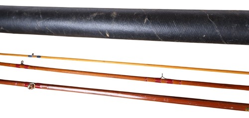 Vintage Genuine Tonkin Cane Ike Walton Bamboo Fly Fishing Rod 3-Piece w/ Case - Picture 4 of 7