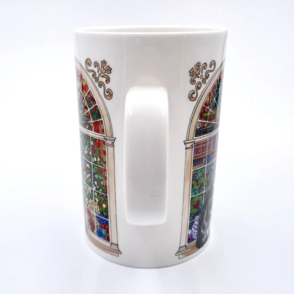 Taza Navidad Gatos Dunoon Taza 4 1/8" Hueso China Inglaterra Vintage Foto 3 de 4