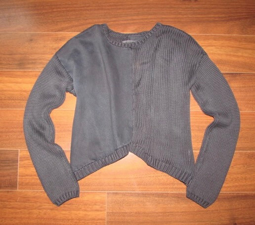 ONE X ONE TEASPOON Oversized XXS Garment Dyed Chunky Pullover