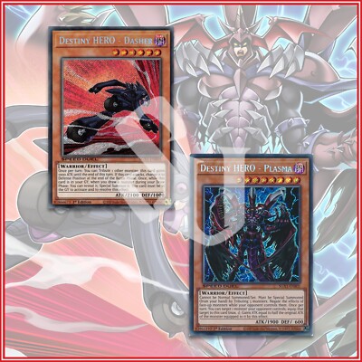 YuGiOh Destiny Hero Dasher & Plasma SGX Secret Rare 1st Edition Aster Deck  | eBay