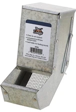 Pet Lodge AF3S 3" Metal Small Animal Feeder Sifter Bottom With Lid Galvanized