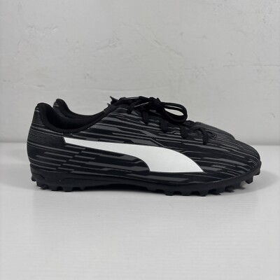 Puma Rapido III TT Jr Sz 6.5c Black Cleats Lace Up NEW NWB