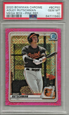 Adley Rutschman 2020 Bowman Chrome Mega Box Pink Refractor Rookie #12/199 PSA 10
