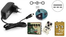ALIMENTATION PÉDALE D'EFFET DC 9V +CENTRAL DEM FUZZFACE FULLTONE VOODOO LAB WHIT