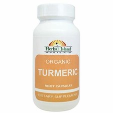 Organic Turmeric Root Powder and Peppercorn 500mg Capsules - Curcuma Longa