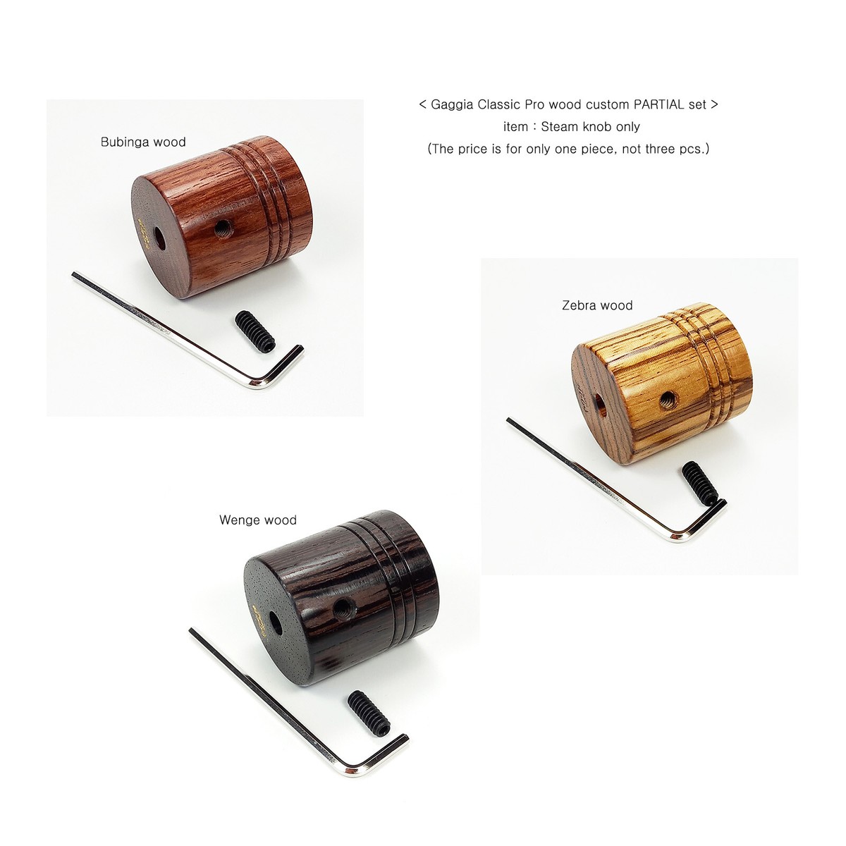 Gaggia Classic Pro Evo pro wood custom Steam knob or PARTIAL set