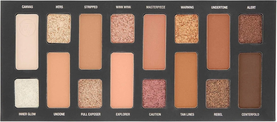 W7 Nudification Pressed Pigment Palette 16 High Impact Nude Colors Flawless - Image 3 of 4