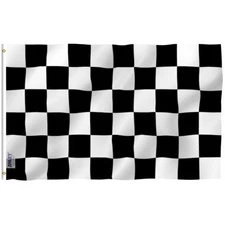 Anley Fly Breeze 3x5 Foot Checkered Flag - Black and White Racing Flags