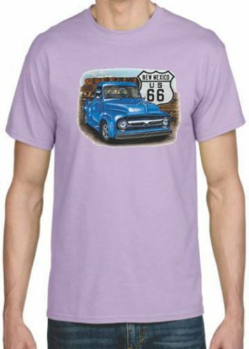 Adult DryBlend® T-Shirt - (FORD PICK UP, ROUTE 66 - TRUCK - HOT ROD) - Picture 15 of 37