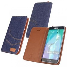 Fontastic Custodia a Libro per Smartphone 3XL 5.5'' in Jeans Blu