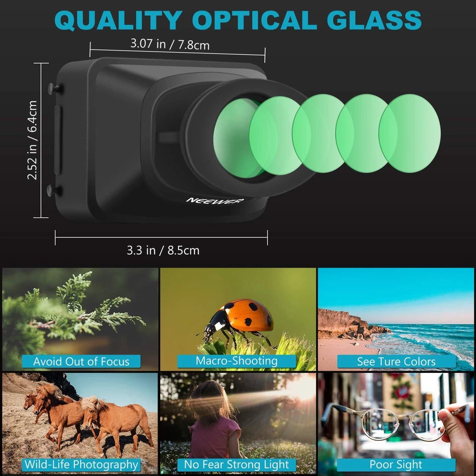 GGS S8 3X Visor Óptico Cámara Visor Ajuste 3-3.2" LCD para Canon Nikon Foto 3 de 4