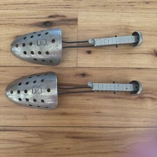 Vintage EKCO USA Pair of Hammered Metal Adjustable Shoe Tree Shaper