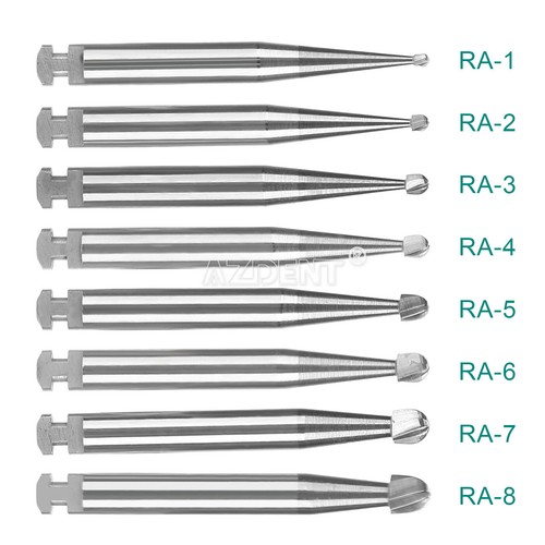 5 Kit AZDENT Dental Lab Tungsten Steel Round Burs RA 4 for Low Speed Handpiece - Picture 5 of 12