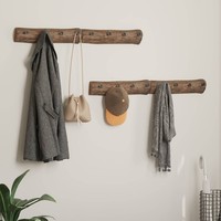 KleiderbüGel Braun 50 X 8 X 12 Cm Massives Upgecyceltes Holz Mantelhalter Kleide