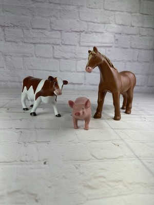 Learning Resources Jumbo Farm Animals Horse Cow Pig Preschool Imagination Play