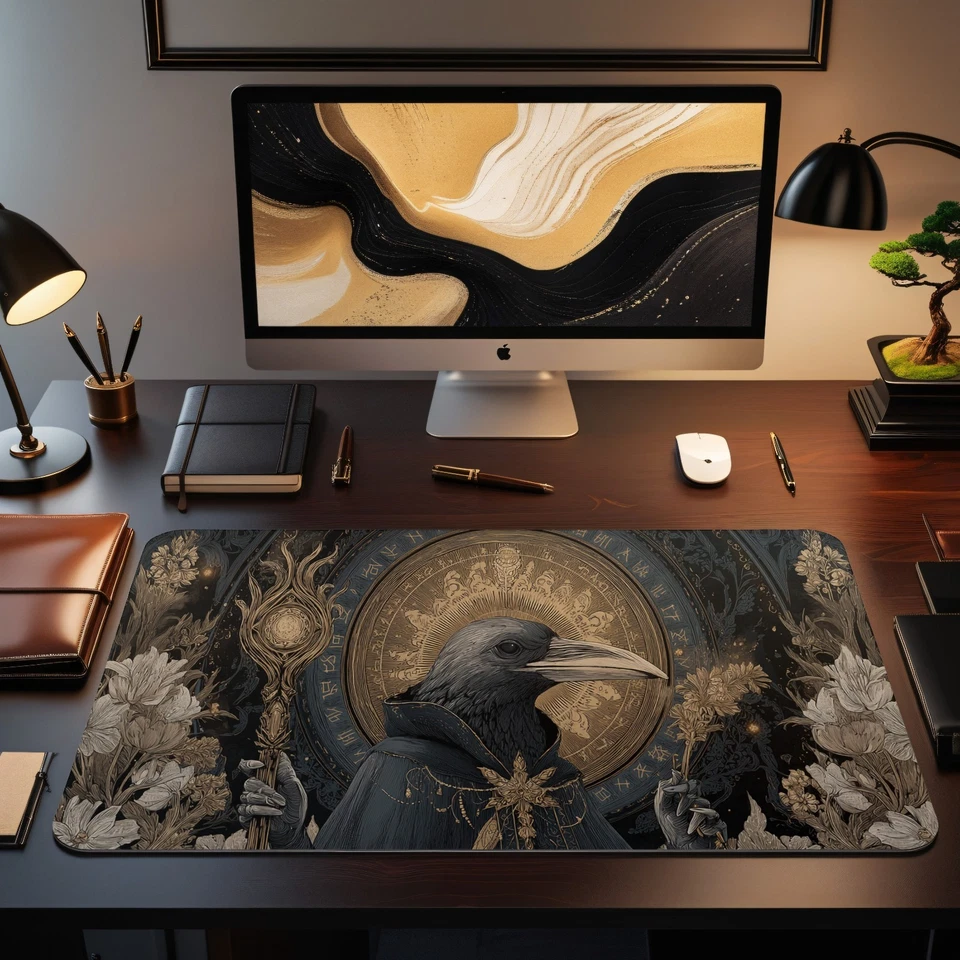 Alfombra de juego Crow Sorcerer Dark Avian Mage Bloomburrow Magic Fantasy Magic The Gathering Foto 2 de 4