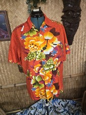 Vintage Penney's Hawaiian Aloha Button-Up Shirt Size Medium m1033