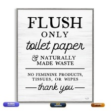Stupell Industries Bathroom Rules Typography Humor 11 X 14 Inch Framed Gicle