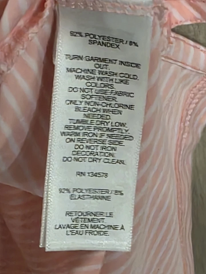 Camisa polo de golf VINEYARD VINES Performance XXL rosa blanco a rayas Foto 4 de 4