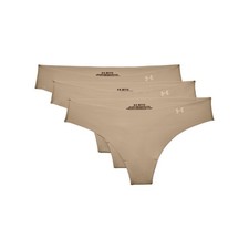 Under Armour 1325615 Women's UA Pure Stretch Thongs 3-Pack , Biege, X-Large