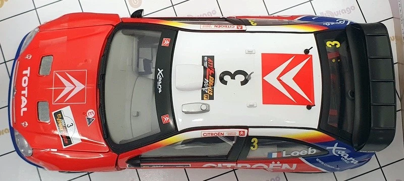 Burago 1/18 Scale Diecast 39044 - Citroen Xsara WRC #3 2004 Cyprus S.Loeb - Image 4 of 4