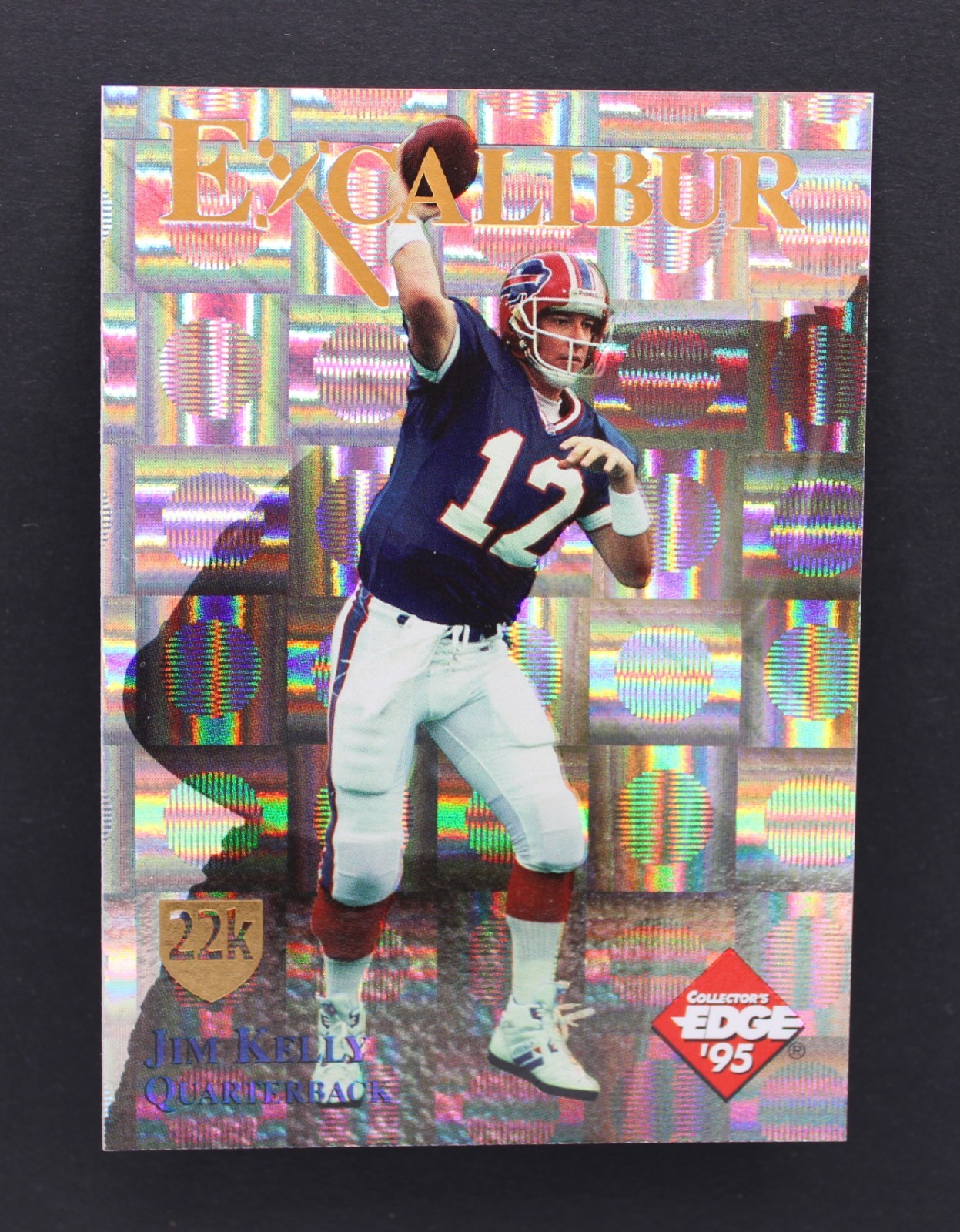 1995 Collector's Edge Excalibur 22K Silver Prism #7 Jim Kelly /750 HOF