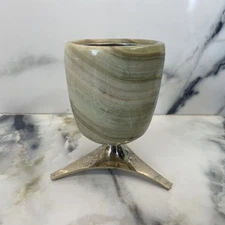 Vintage Ronson Varaflame Valiant Table Onyx Base Only England Mid-Century