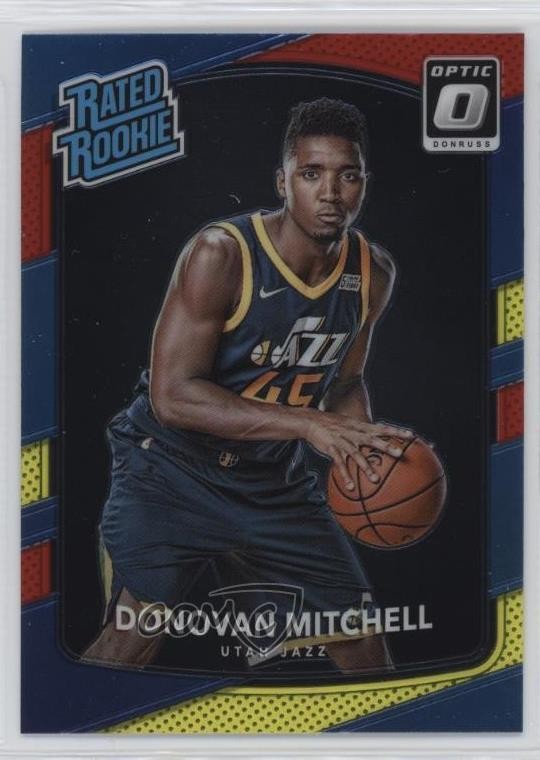 2017 Donruss Optic Rated Rookie Mega Box Red & Yellow Donovan Mitchell #188 04bd