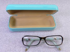 Tiffany Co. TF 2061 8134 Rectangle Havana Blue Eyeglasses Frame 52-16-135 Case