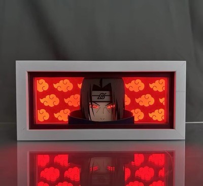 Naruto Itachi Uchiha Light LED Box Anime Manga night Light Frame Decor Lamp Gift