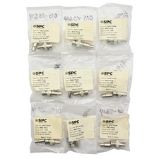 Lot of 9x Multicomp SPC15346 BNC Coaxial Plug Straight Crimp RG59 RG62 Gold