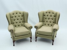 Pair of Chesterfield Wing Back Chairs