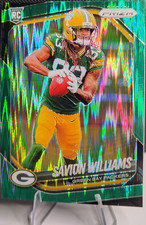 2025 Panini Prizm Savion Williams #306 Rookie Green Flash Packers