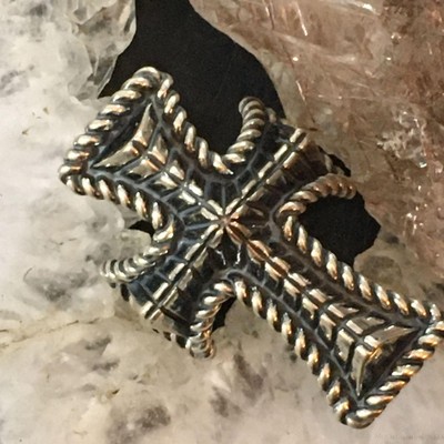 Carolyn Pollack Southwestern Style Sterling Decorated Cross Ring For Women