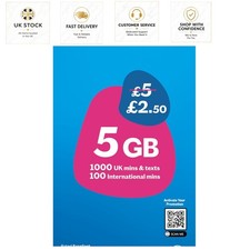 5GB Data SIM - £2.50/Mo with  Roaming & No Contract – Flexibility at its Best