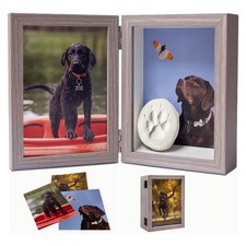 5x7 Pet Memorial Picture Frame Shadow Box for Dogs and Cats Frame Keepsake fo...